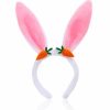 QDTK Fashion Headbands | Qdtk Easter Bunny Ears Headband Cute Spring Flower Crown Head Band Floral Rabbit Fairy Headpiece For Easter Birthday Party For Women And Girls