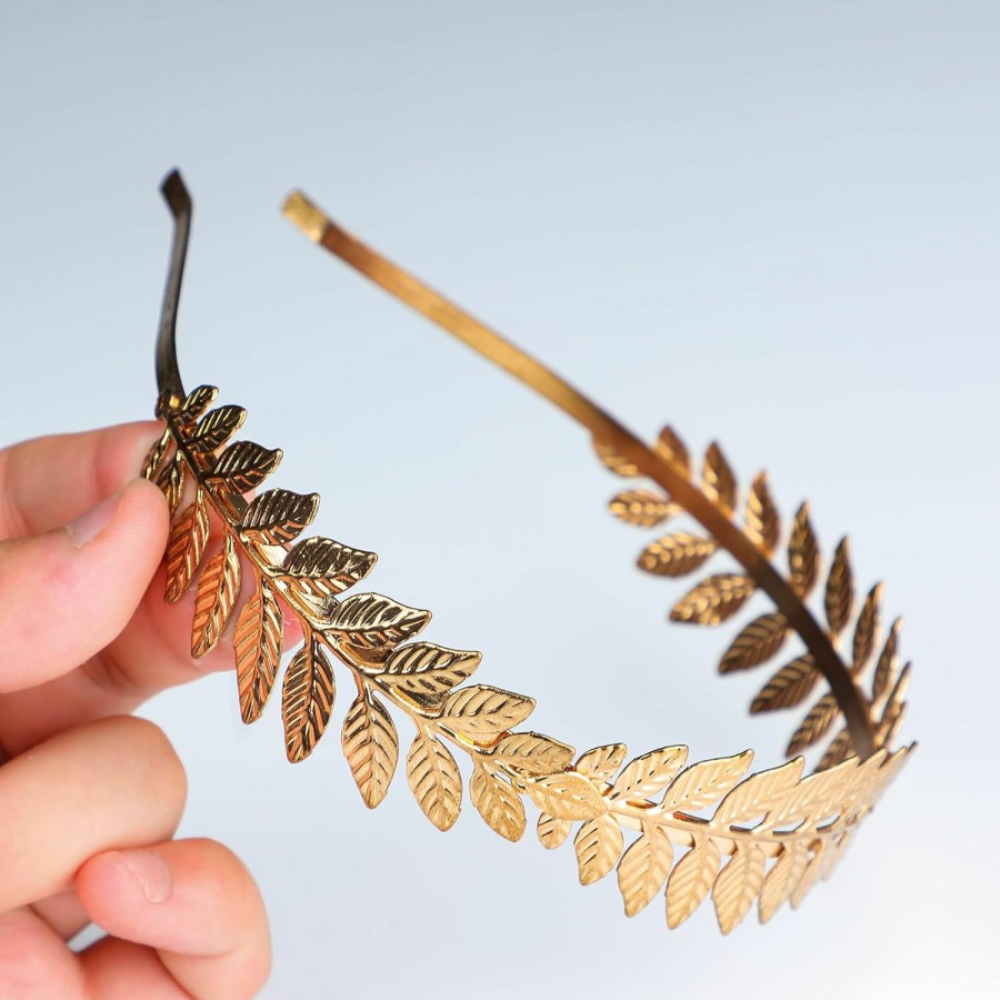 Rivertree Fashion Headbands | Rivertree Greek Goddess Headband Costumes/Gold Leaf Branch Hair Band Crown/Bridal Wedding Headpiece Greek Goddess Accessories