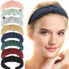 Maxdot Fashion Headbands | Maxdot 8 Pieces Headbands For Women, Knotted Wide Headbands Knotted Wide Turban Headband Cross Knot Hair Bands Elastic Hair Accessories For Women And Girls