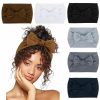 Huachi Fashion Headbands | Huachi Headbands For Women 6 Packs Cute Bow Head Bands For Women'S Hair, Elastic Wide Knotted Hairbands Headwrap Turban Hair Accessories