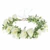 Funsveta Fashion Headbands | Funsveta Floral Headpiece Garland Halo Maternity Photo Shoot Flower Crown Eucalyptus Leave Headband Wedding Headpiece (Green Leaf And White)