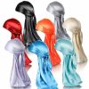 LEADUWAY Fashion Headbands | Leaduway 8Pcs Silky Durags, Silk Durag For Men Women, Satin Doo Rag For 360 Waves, Durags Pack With Extra Long Tail And Wide Straps