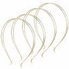 Vin Beauty Fashion Headbands | Vin Beauty 4 Pcs Metal Thin Double Headbands Row Wire Headband For Women Bridal Headband Hair Hoop Wedding Hair Band Elastic Metal Hairband For Women Girls (Gold)