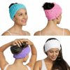 Turbie Twist Fashion Headbands | Spa Headband - Turbie Twist - 4 Pack - Extra Wide 5\" For Curly Thick Hair - Microfiber Turbie Band