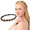 DIGUAN Fashion Headbands | Diguan Thin Synthetic Hair Braided Headband Hairpiece Women Girl Beauty Accessory (Burgundy)