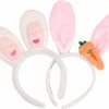 Twinfree Fashion Headbands | Twinfree 2Pcs Plush Bunny Ear Headbands With Carrot Easter Rabbit Ear Carrot Hair Hoop Cute Rabbit Ears Costume For Easter Outing Costume Cosplay Party Decoration