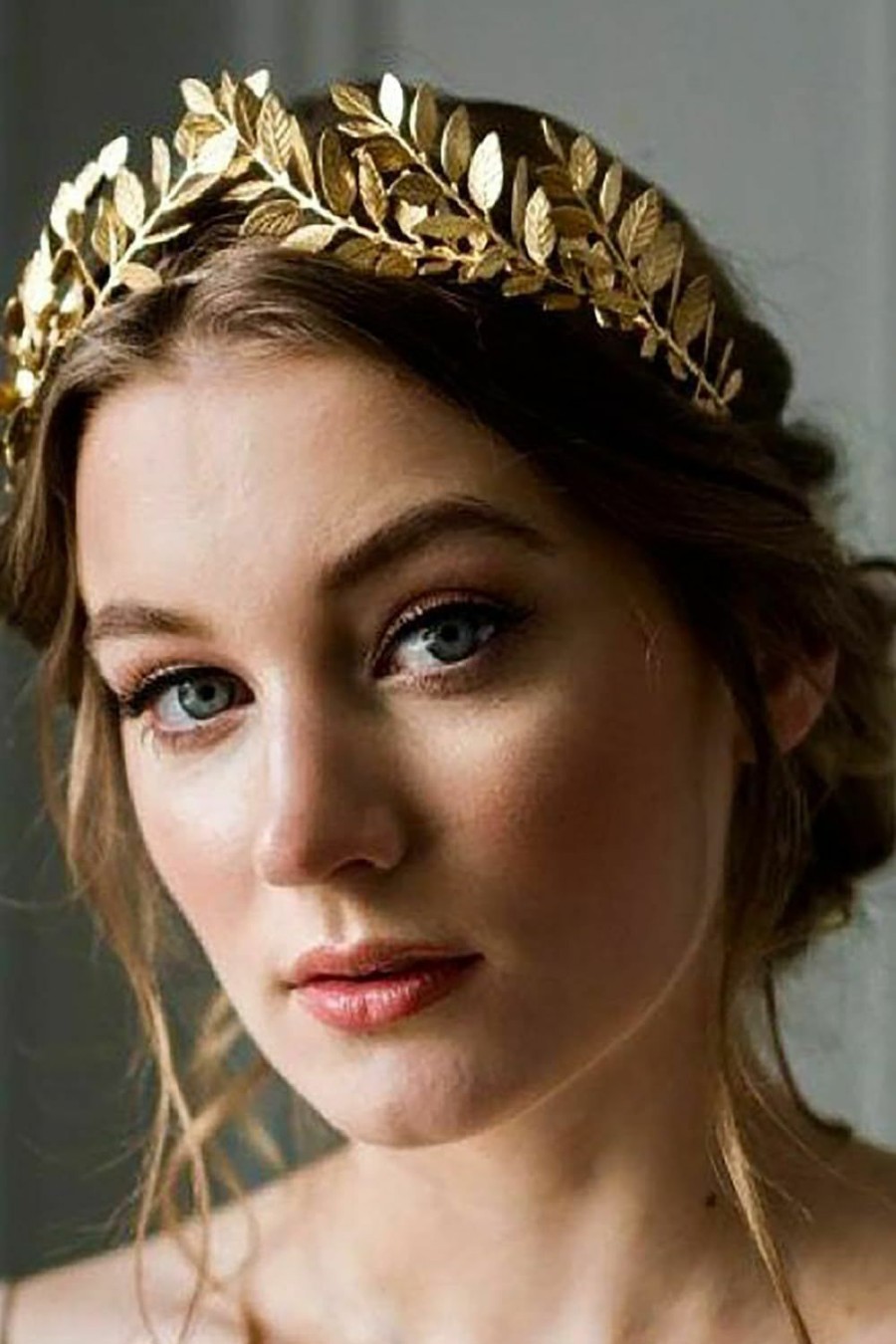 WOVOWOVO Fashion Headbands | Wovowovo Gold Leaf Crowns For Women Girls Bride Wedding Tiaras Hair Accessories Bridal Headband Headpiece Greek Goddess Cosplay Photo Prom