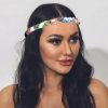 EARENT Fashion Headbands | Earent Light Up Rhinestone Headband Silver Led Crystal Headpiece Glowing Head Chain Sparkly Bridal Rave Costume Hair Accessories For Women(B-Silver)