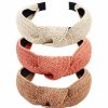 TOBATOBA Fashion Headbands | Tobatoba Straw Headband For Women, 3Pcs Top Knot Headband, Summer Beach Headbands, Raffia / Rattan Headband, Boho Woven Headband No Slip