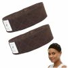 FASHION DO Fashion Headbands | Fashion Do 2 Packs Wig Velvet Grip Band Edge Non Slip Adjustable Hairband To Keep Wigs Secured (Brown)