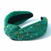 FEDANS Fashion Headbands | Fedans Sprinkle Headband Birthday Headband For Women Holiday Knotted Head Band Cake Candy Embellished Top Sprinkles Knotted Hairband Ladies Twist Colorful Holiday Hair Accessories For Girls