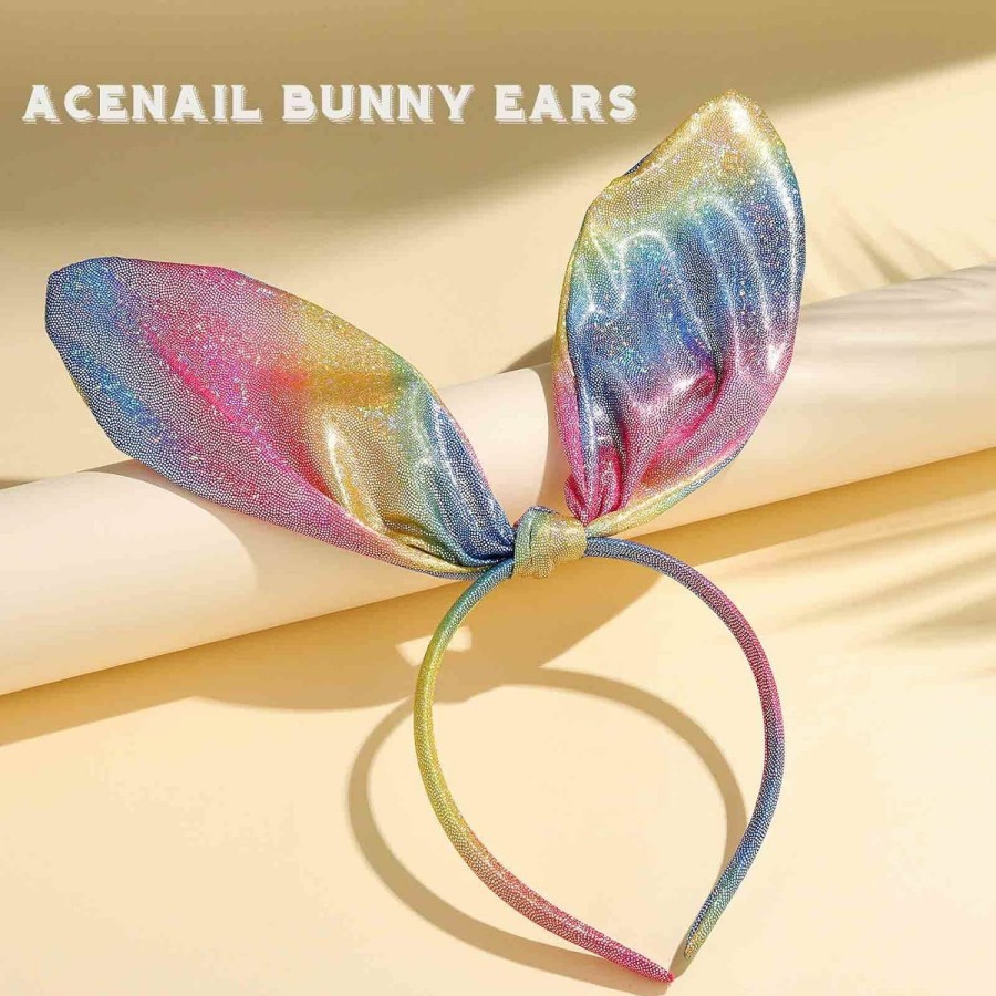 Acenail Fashion Headbands | Acenail Bunny Ears White Rabbit Ears Furry Bunny Ears Headbands Cosplay Accessories Party Costume Hair Accessories For Women And Girls (B-White)