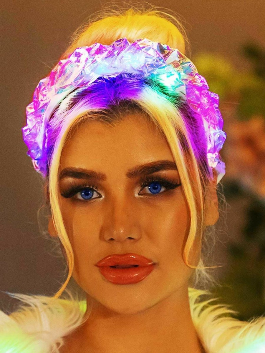 GORTIN Fashion Headbands | Gortin Light Up Headband Led Hair Band Glowing Braided Hair Hoop Glitter Headpiece Nightclub Party Rave Costume Headwear Hair Accessories For Women And Girls