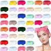 Yinder Fashion Headbands | Yinder 40 Pack Bow Spa Headband Coral Fleece Makeup Headband Soft Face Wash Headband Cosmetic Skin Care Headbands Facial Head Wraps Cute Bow Head Bands For Women Girls Shower Supplies (Pure Style)