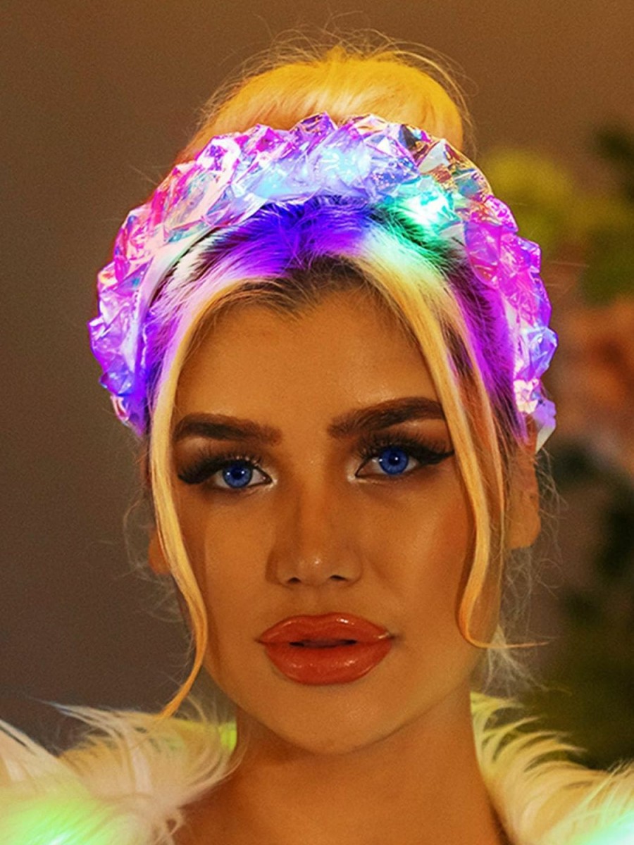 CAKURE Fashion Headbands | Cakure Light Up Headband Flash Glowing Hair Band Headbands Laser Hair Hoop For Nightclub Party Costume Headwear Decoration Hair Accessories For Women And Girls