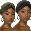 DRESHOW Fashion Headbands | Dreshow African Turban For Women Knotted Hairwraps Headwraps Ribbed Turban Stretch Jersey Head Scarf Chemo Cancer Cap