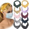 Bevisun Fashion Headbands | Bevisun 10 Pcs Headband With Buttons For Face Mask, Headbands For Women Knotted Boho Stretchy Hair Bands, Lightweight Elastic Exercise Headband For Nurses Doctors And Women For Protect Your Ears.