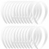 VOKOY Fashion Headbands | 24 Pcs White Plastic Headbands, 1" Wide No Teeth Plain Headbands Diy Hair Bands Headbands For Girls Women