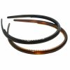 Parcelona Fashion Headbands | Parcelona French Thin Set Of 2 Tortoise Shell Brown And Black Comb Hair Headbands With Inner Teeth Nibs