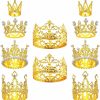 Maitys Fashion Headbands | 10 Pieces Crown Cake Topper Birthday Mini Crown Pearl Crystal Tiara Vintage Small Crowns Metal Crown Decorations For Boys Girls Wedding Birthday Baby Shower Party, 5 Styles