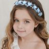 Campsis Fashion Headbands | Campsis Flower Girl Headband Blue Crystal Princess Headpiece Rhinestone Girl Hair Piece Wedding Bride Accessories Or Women And Girls