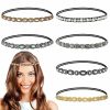 Jutom Fashion Headbands | Jutom 6 Pieces Rhinestone Beaded Headbands Elastic Rhinestone Headbands Vintage Crystal Beaded Stretchy Hairbands Jewelry Hair Accessories For Women And Girls