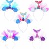 KIPETTO Fashion Headbands | Kipetto 5Pcs Mermaid Tail Headband Starfish Tulle Hairbands Mermaid Hair Accessories For Women Girls