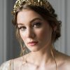 Sither Fashion Headbands | Sither Bridal Gold Leaf Crown Headband Olive Leaves Tiara Headpiece For Wedding Party Prom Halloween Festival Hair Accessoriecs