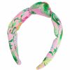 Lilly Pulitzer Fashion Headbands | Lilly Pulitzer Pink Top Knot Headband For Women, Colorful Knotted Headband, Cute Hair Accessories For Women & Girls, Via Amore Spritzer