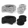 Celosia Fashion Headbands | Celosia 6Pcs Makeup Headband And Wristband Set, Skincare Spa Headband For Washing Face,Towels Wrist Band For Women Girls Prevent Liquid Spilling From Arms (Black+Grey)