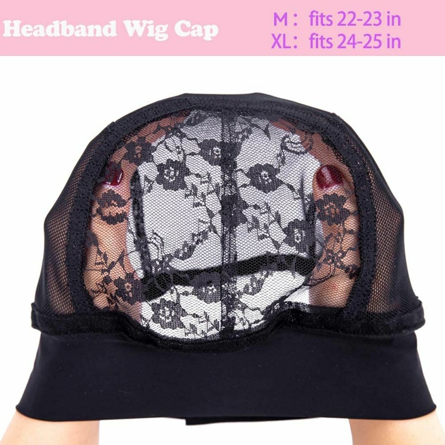 AIHOPESTO Fashion Headbands | Wig Cap For Headband Wig - 2 Pcs Headband Wig Cap For Wig Making Lace Wig Cap Wig Grip Cap