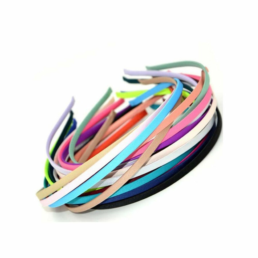 Carykon Fashion Headbands | Carykon 20 Pcs Women Diy Satin Fabric Covered Ribbon Headbands 5Mm Width, Mixed Color.