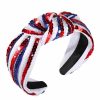 GLBCC Fashion Headbands | 4 Th Of July Headband For Women Girls Fourth Of July Knotted Headband Red White And Blue Sequin Beaded Patriotic Hairband American Flag Usa Independence Day Head Band Hair Accessories Gifts