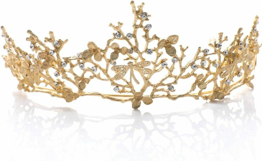 Yean Fashion Headbands | Yean Adult Tiaras And Crowns Gold Wedding Princess Queen Crown Baroque Vintage Rhinestone Tiara Hair Accessories For Women And Men