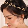 Kercisbeauty Fashion Headbands | Kercisbeauty Gold Leaf Headband For Women Wedding Bridal Boho Hair Piece Dainty Hair Accessories For Special Occasion