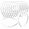 VOKOY Fashion Headbands | Vokoy 12 Pcs White Plastic Headbands, 1\" Wide No Teeth Plain Headbands Diy Hair Bands Headbands For Girls Women