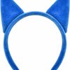 Merroyal Fashion Headbands | Merroyal Blue Cat Ears Headband Boy Girls Halloween Accessory Cat Costume