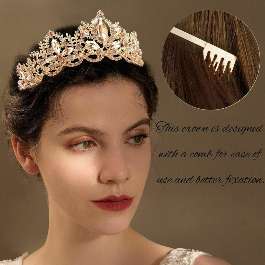 Exacoo Fashion Headbands | Exacoo Silver Tiara Wedding Tiaras And Crowns For Women Rhinestone Queen Tiara For Women Princess Crown Birthday Tiara Headbands For Wedding Prom Bridal Party Halloween Costume Christmas Gifts