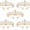 AXX Fashion Headbands | 5 Pack Silver Crystal Tiara Crowns For Women Girls Princess Elegant Crown With Combs Women'S Headbands Bridal Wedding Prom Birthday Party Headbands For Women