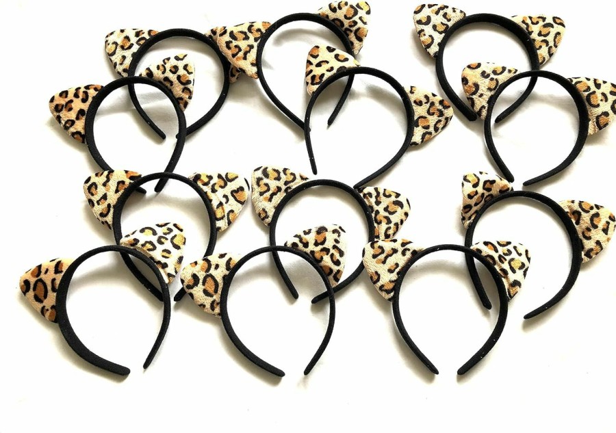 PDTXCLS Fashion Headbands | Headband Shiny Hair Hoops Cute Fluffy Hair Accessories For Women Girls Daily Wearing & Party Favor Decoration (12 Cheetah Ear)