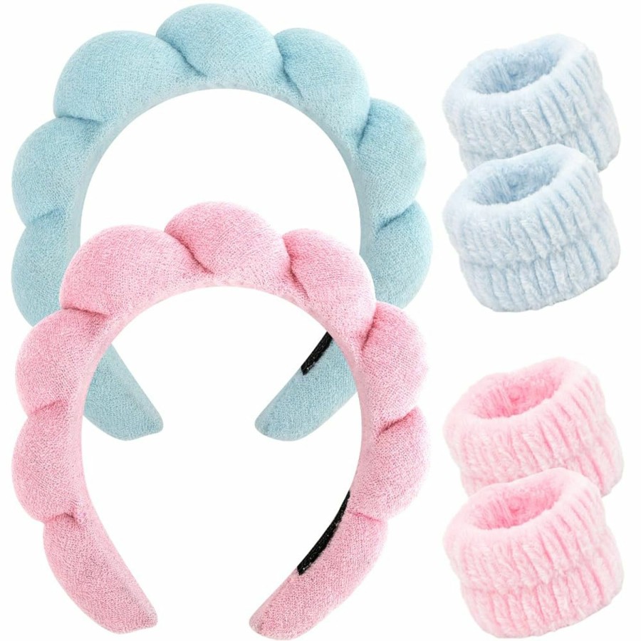 FASOTY Fashion Headbands | Fasoty Spa Headband For Women Sponge Clouds Soft Headband For Washing Face Hairband For Women Girls Shower Makeup Skincare Non Slip Thick Hair Accessory For Face Washing, Mask, Skin Treatment