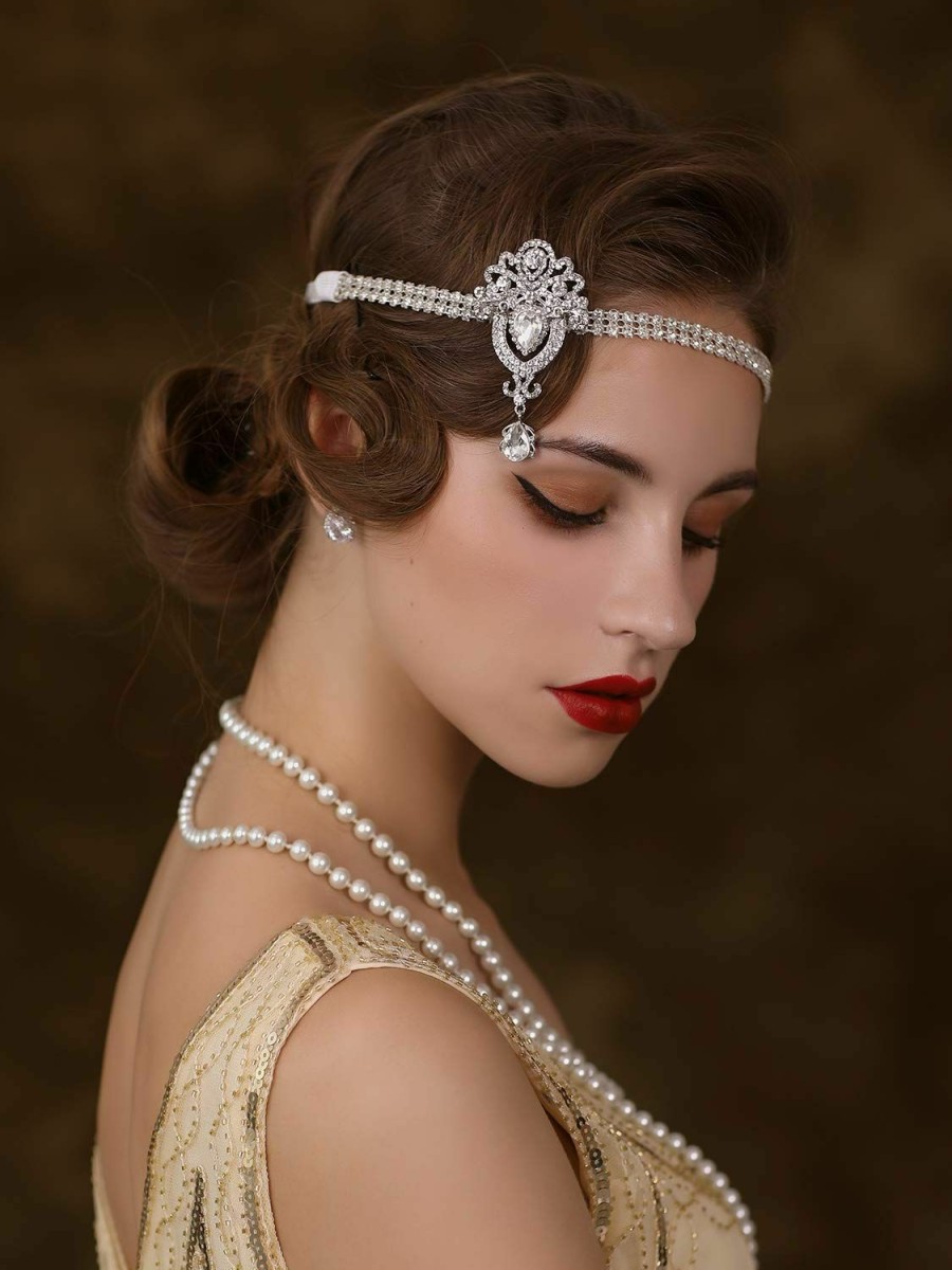 SWEETV Fashion Headbands | Sweetv 1920S Headpiece For Women, Rhinestone Roaring 20S Great Gatsby Headband Art Deco Hair Accessories