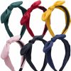 Lvyeer Fashion Headbands | Lvyeer 4 Pack Bandana Headbands For Women Bow Headbands For Women Paisley Print Bowknot Headband Rabbit Ear Headwrap Cute Hairband Hair Accessories For Women And Girls (Style1 (White, Red, Navy