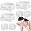 Crosize Fashion Headbands | Crosize 7 Pack Face Wash Headband And Wristband Set For Women, Cute Spa Skin Care Headband For Washing Face, Terry Cloth Facia Headband And Wrist Towels For Washing Face, Makeup, Skincare