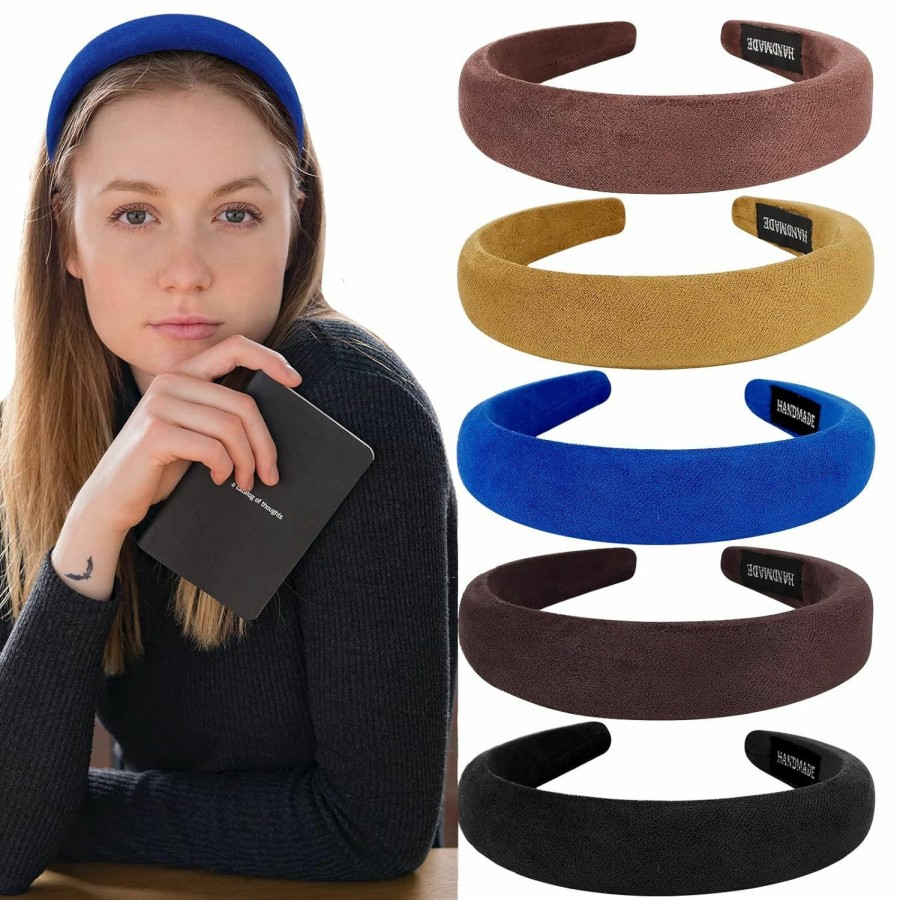 Ondder Fashion Headbands | Ondder Headbands For Women Assorted Padded Girls Headbands Fashion Women Hair Head Bands Solid Color Wide Turban Headbands Diademas Para Mujer De Moda Hair Accessories For Women Girls