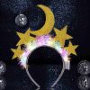 EARENT Fashion Headbands | Earent Light Up Star Headbands Led Glow Moon Hair Bands New Year Party Headwear Glitter Tinsel Headpiece For Women