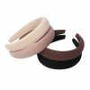 Cuizhiyu Fashion Headbands | Cuizhiyu 4Pk Simple Solid Headband With Sponge No Teeth Fabric Black Thick Hair Band Set For Women And Girls 1.2 Inch Wide Hair Hoop Brown Series Hair Accessories (Color B)